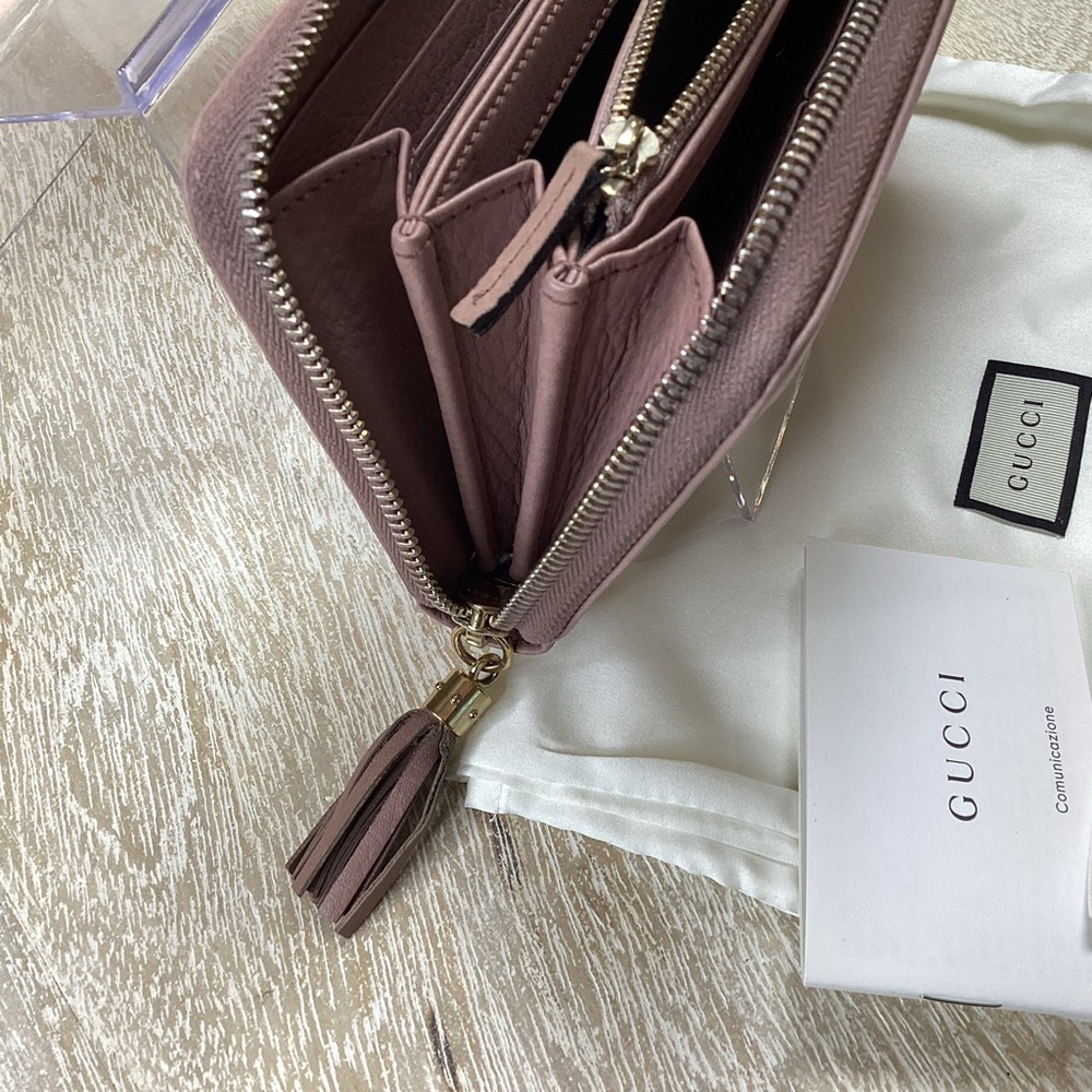 SOLD💗Authentic GUCCI🩷Soho Rose Beige Pebble Calfskin Leather - Picture 9 of 14